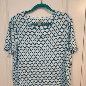 CHICOS (NWOT) Button-Back Top